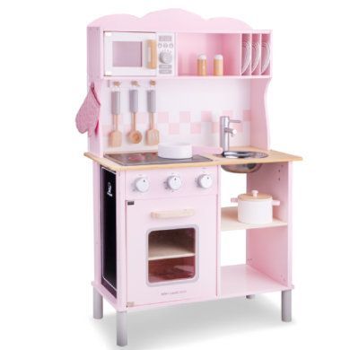 New Classic Toys moderní kuchyňský kout s růžovou varnou deskou