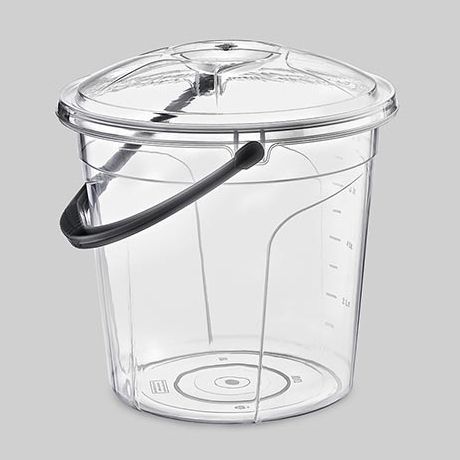 POLY TIME Vědro 10L PH s víkem, atest potraviny  POLY čiré