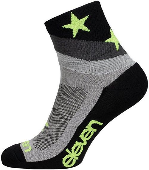 Eleven Howa Star Grey šedé/černé/žluté cyklistické ponožky