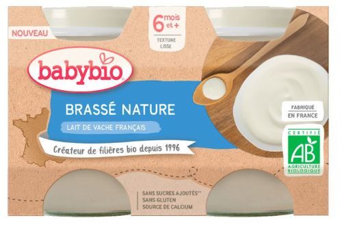 Babybio Brassé z francouzského mléka natur 2x130g