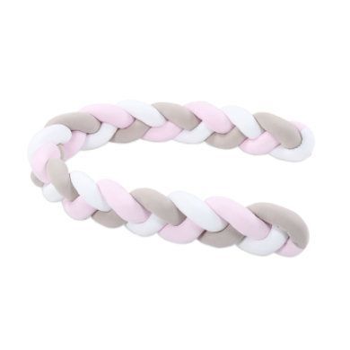 babybay ® Nest hadí pletená bílá / béžová / růžová