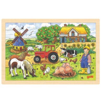 goki Puzzle inlay Müllers Farm, 24 kusů