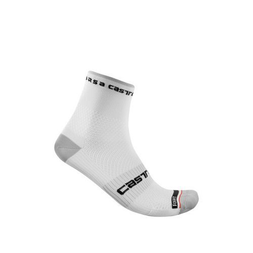 Castelli ponožky Rosso Corsa Pro 9 white L/XL