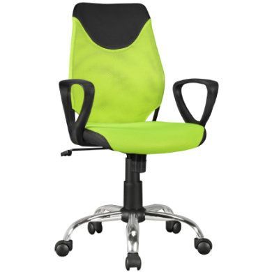 Am style ® Dětská stolní židle KiKa, černá / limetková