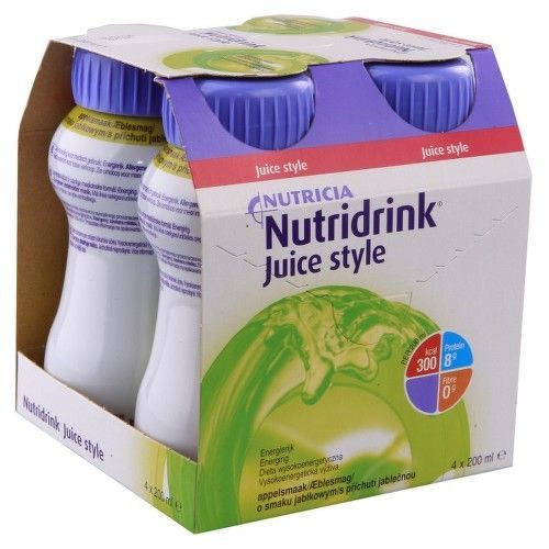 NUTRIDRINK JUICE STYLE S PŘÍCHUTÍ JABLEČNOU perorální SOL 4X200ML