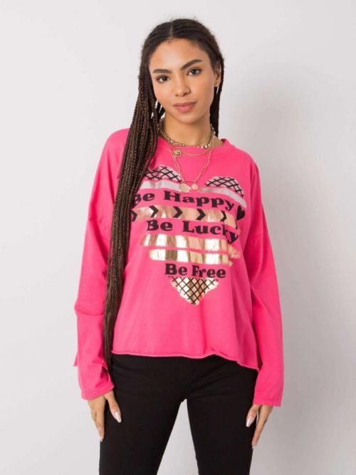 RŮŽOVÉ TRIČKO HAPPY DHJ-BZ-21103.06P-PINK Velikost: ONE SIZE