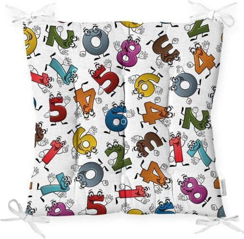 Podsedák s příměsí bavlny Minimalist Cushion Covers Crazy Numbers, 40 x 40 cm