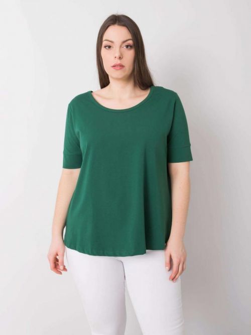 ZELENÁ DÁMSKÁ BASIC HALENKA RV-TS-6330.92P-GREEN Velikost: 3XL