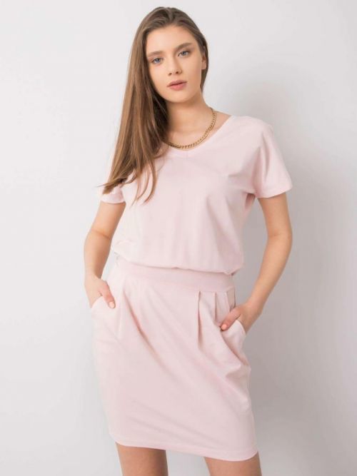 SVĚTLE RŮŽOVÉ DÁMSKÉ ŠATY RV-SK-6339.10X-PINK Velikost: S
