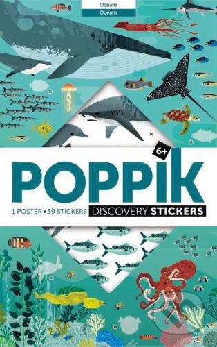 OCEÁNY- vzdelávací samolepkový plagát - Poppik
