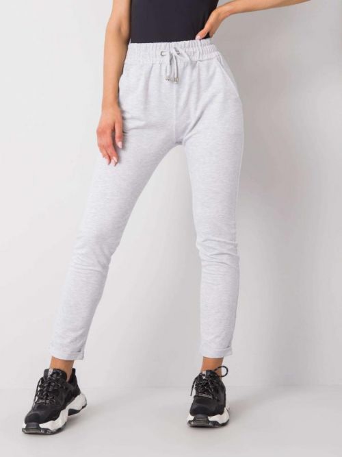 SVĚTLE ŠEDÉ DÁMSKÉ TEPLÁKY -RV-DR-3698.06X-GREY Velikost: XS