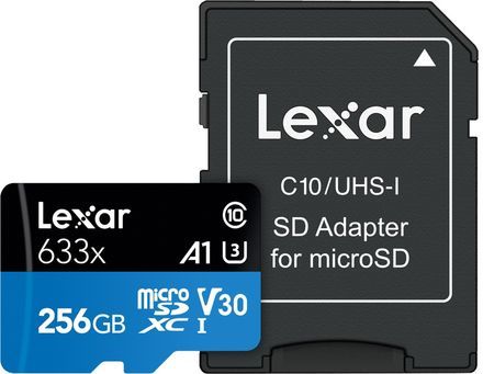 Lexar microSDXC 256GB 633x Professional Class 10 UHS-I U3 A1 (V30) LSDMI256BB633A