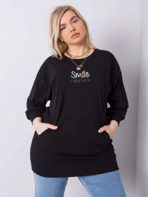 DLOUHÉ ČERNÉ TRIČKO SMILE RV-BZ-6388.55P-BLACK Velikost: ONE SIZE