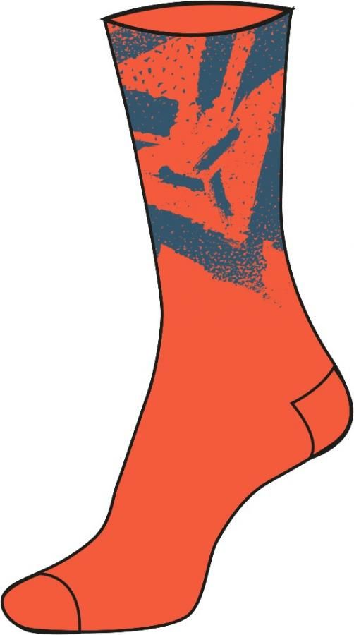 Cyklistické ponožky Silvini Nereto Orange/Blue Velikost: 36-38