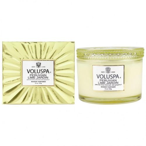 Voluspa VOLUSPA VONNÁ SVÍČKA VERMEIL - PERUVIAN LIME JARDIN (LIMETKOVÁ ZAHRADA), 312 G