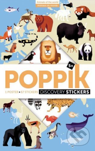 ZVIERATÁ SVETA - vzdelávací samolepkový plagát - Poppik