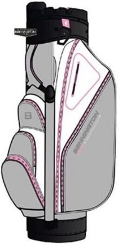 Bennington QO 9 Water Resistant Cart Bag Grey/White/Pink