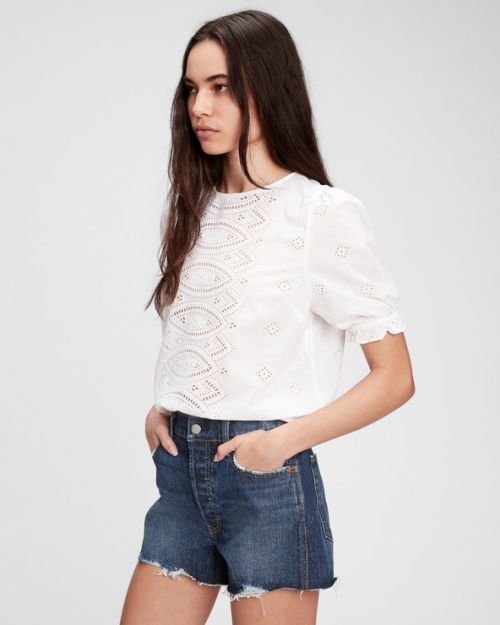 GAP Puff Top Bílá