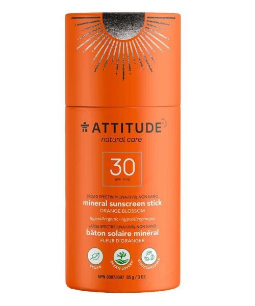Attitude 100% minerální ochranná tyčinka SPF 30 Orange Blossom 85g