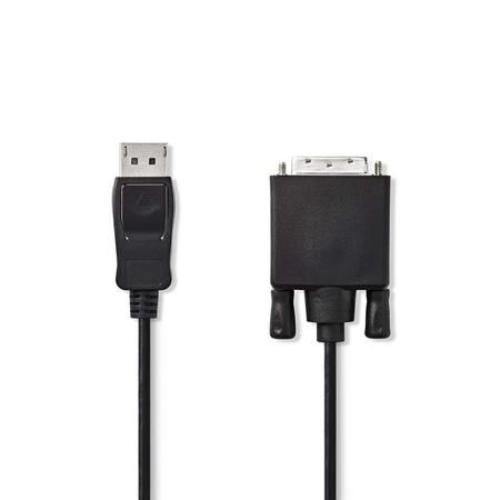 Nedis CCGB37200BK20 - DisplayPort – DVI Kabel | DisplayPort Zástrčka - DVI-D 24+1-Pin Zástrčka | 2 m | Černá barva