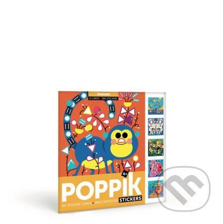 Kreatívne samolepkové karty zvieratká - Poppik