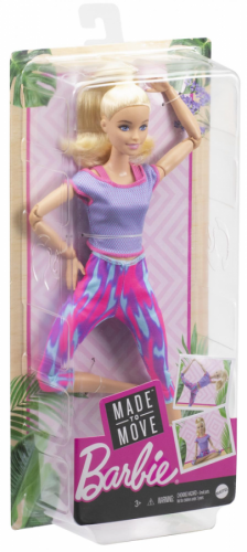 Mattel Barbie V pohybu blondýnka v modrém topu