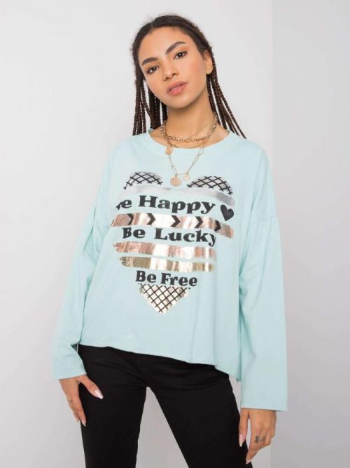 MÁTOVÉ TRIČKO HAPPY DHJ-BZ-21103.06P-MINT Velikost: ONE SIZE