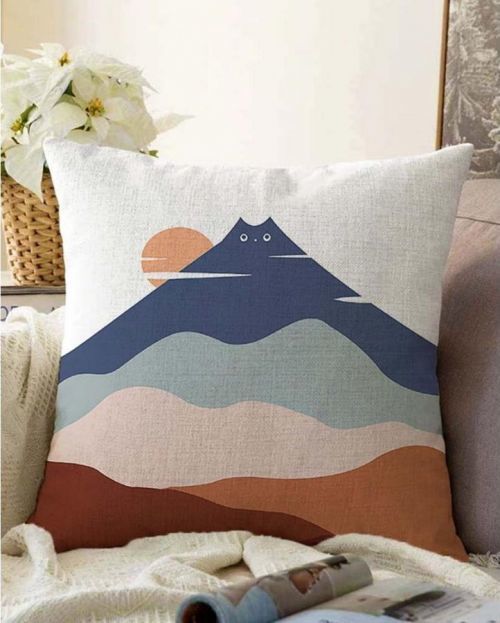 Povlak na polštář s příměsí bavlny Minimalist Cushion Covers Kitty Hill, 55 x 55 cm