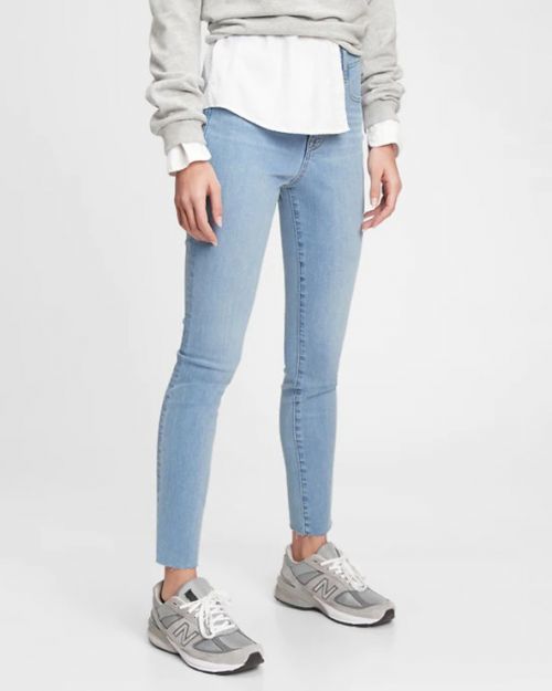 GAP The Gen Good High Rise True Skinny Jeans Modrá