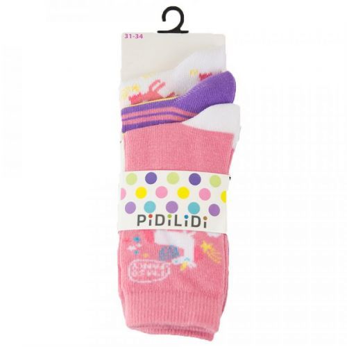 ponožky dívčí - 3pack, Pidilidi, PD0127, Holka