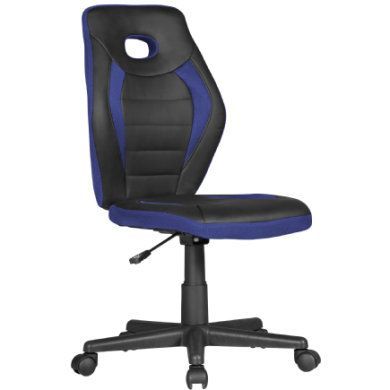 Am style ® Dětská stolní židle Luan, černá / modrá