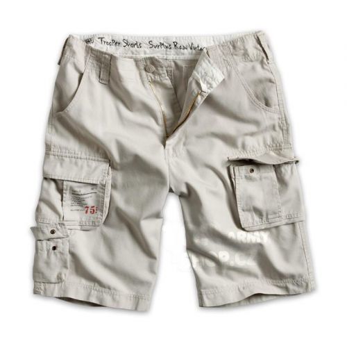 Kraťasy RAW VINTAGE SURPLUS® Trooper Shorts - bílé (Barva: Bílá, Velikost: L)