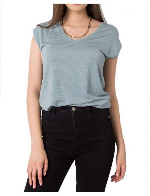 Světle modré dámské tričko s krátkým rukávem