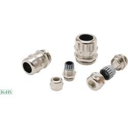 Kabelová průchodka Helukabel HT-MS 90757, mosaz, délka závitu 9 mm, mosaz, 1 ks