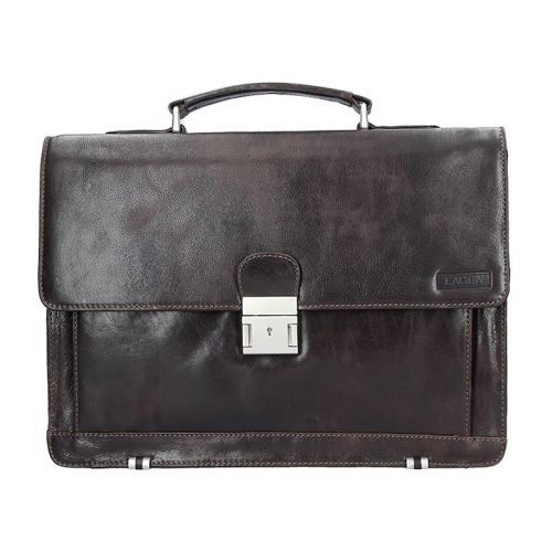 Pánská kožená aktovka Lagen Romel - hnědá