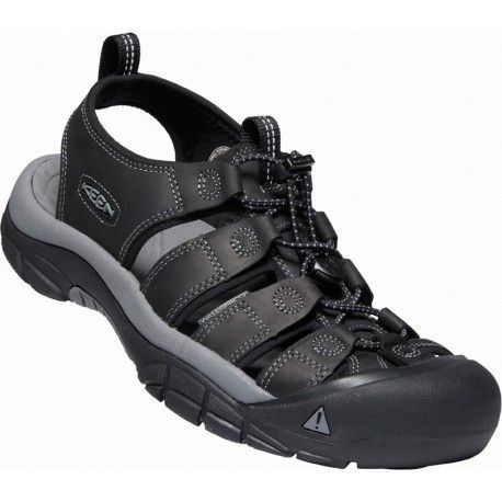 Keen Newport M black/steel grey pánské kožené outdoorové sandály 41 EUR