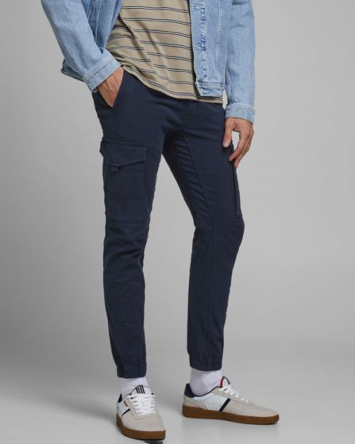 Jack & Jones Paul Flake Akm Cargo Kalhoty Modrá