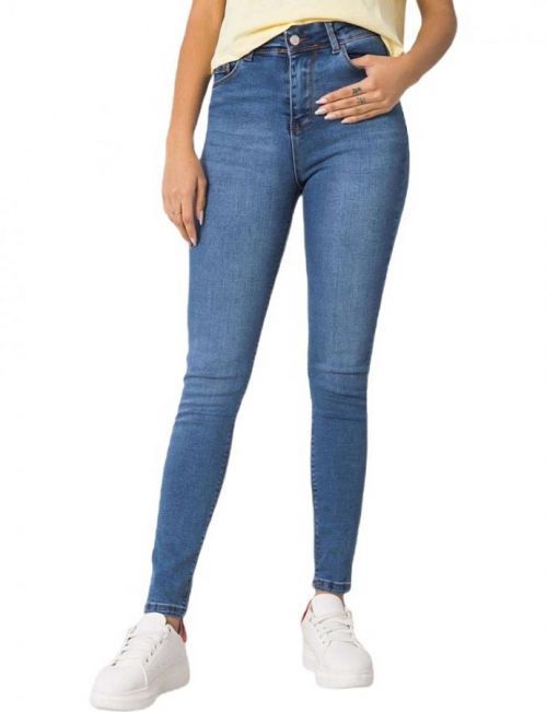 Modré dámské skinny džíny