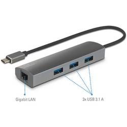 Síťový adaptér / rozbočovač 1 Gbit/s Renkforce USB-C™ USB 3.1, LAN (až 1 Gbit/s), USB 3.0