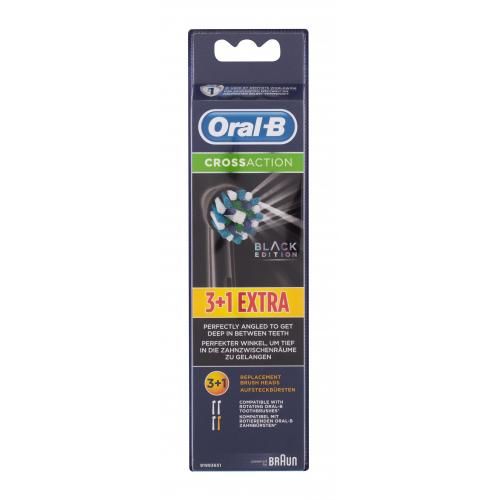 Oral-B CrossAction Black Edition 4 ks náhradní hlavice na elektrický kartáček unisex