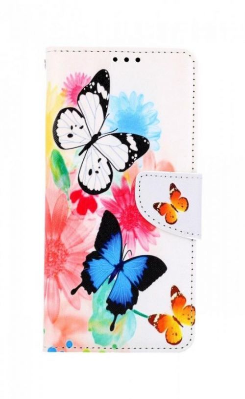 Pouzdro TopQ Vivo Y11s knížkové Barevné s motýlky 57070