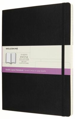 Moleskine Zápisník měkký linka/čistý černý XL