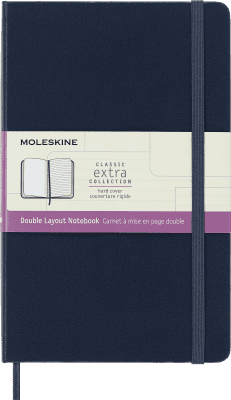 Moleskine Zápisník tvrdý linka/čistý modrý L