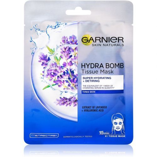 Garnier Hydra Bomb plátýnková maska s vysoce hydratačním a vyživujícím účinkem 32 g