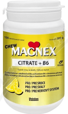 Magnex Citrate 375mg+B6 chew 100tbl.