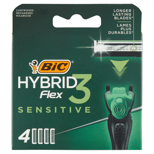 Bic Hybrid Flex Sensitive 3-břité náhradní hlavice 4 ks