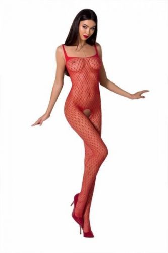 Passion BS071 červený Bodystocking One size červená
