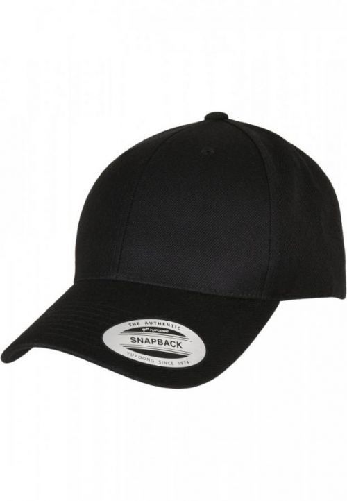 Premium Curved Visor Snapback Cap - black