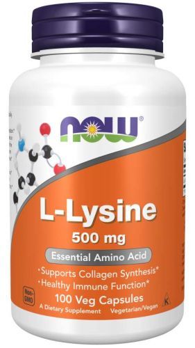 L-Lysin 500 mg Vegan kaps 100 kaps. - NOW Foods