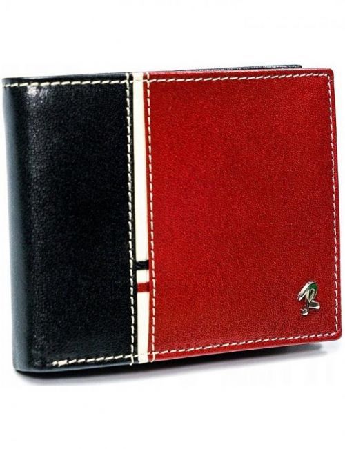 Pánská černo-červená peněženka